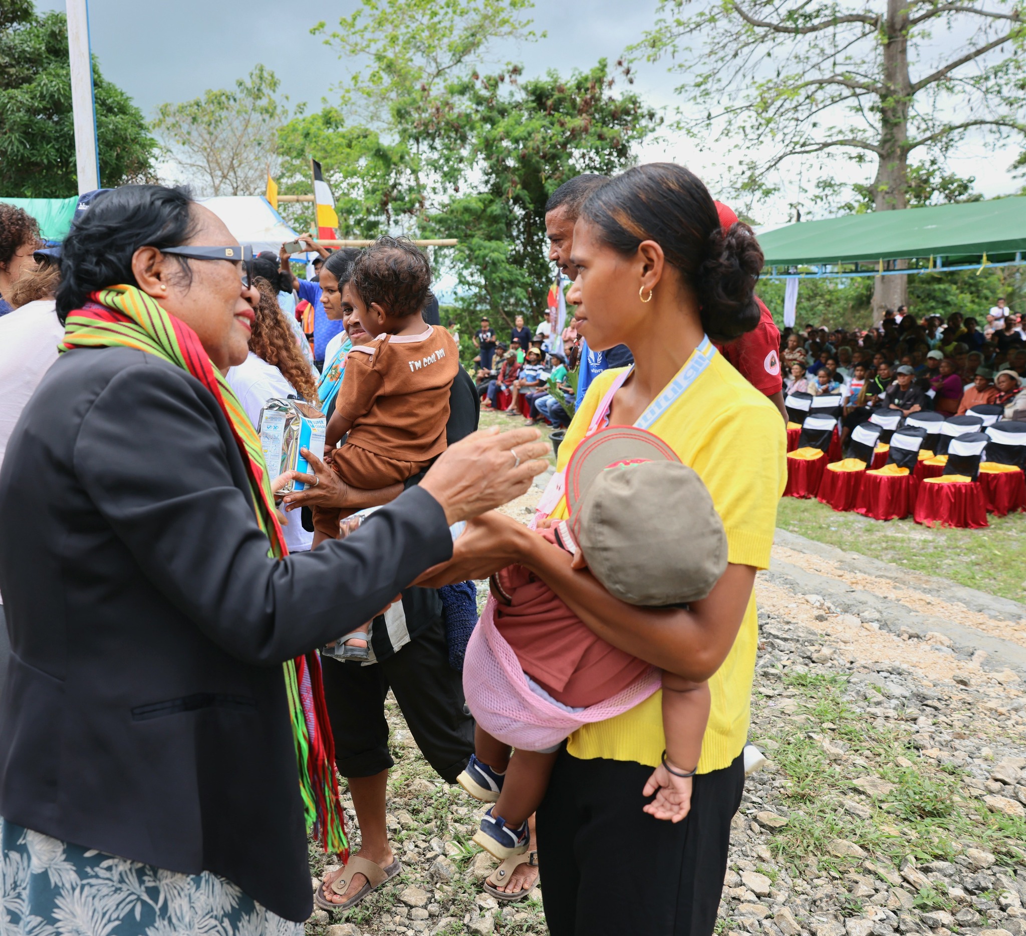 MSSI, MS ho WFP Distribui Ai-han Nutritivu ba Inan Isin-Rua, Inan Fó-Susu no ho Labarik husi Uma- kain Vulnerável